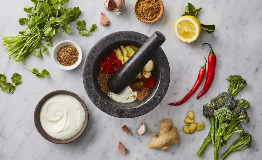 Granite mortar and pestle